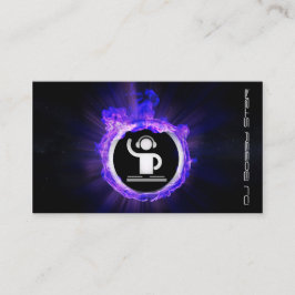 En kall blått flammar DJ- och producentvisitkorten Visitkort
