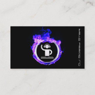 En kall blått flammar DJ-visitkorten Visitkort