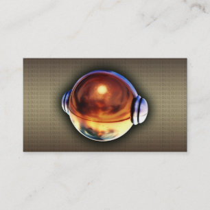 En kall logotypvisitkort för guld 3D DJ Visitkort