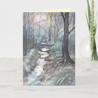 en kall övervintrar dag helgkort