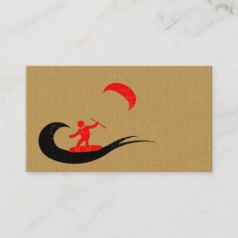 En kall pappkitesurfvisitkort visitkort