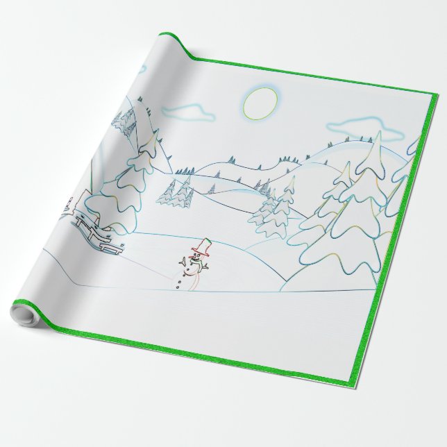 En kall vinterdag - presentpapper (Utrullad)