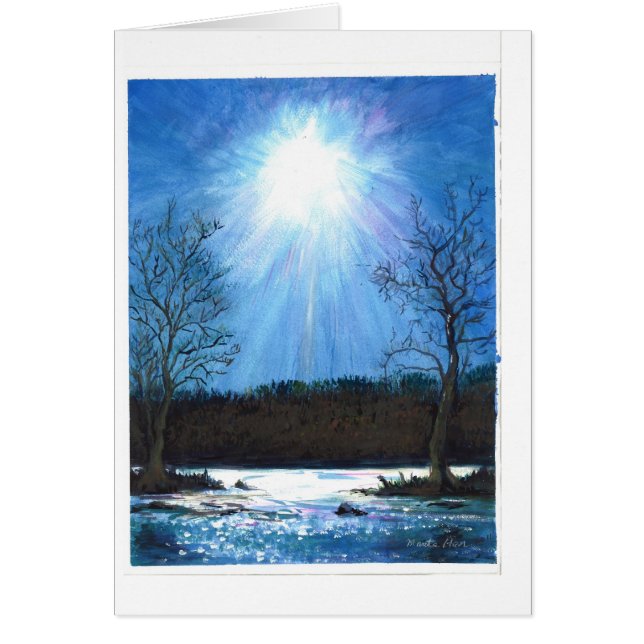 En kall vintermorgon på Potomac River Hälsningskort (Framsidan)