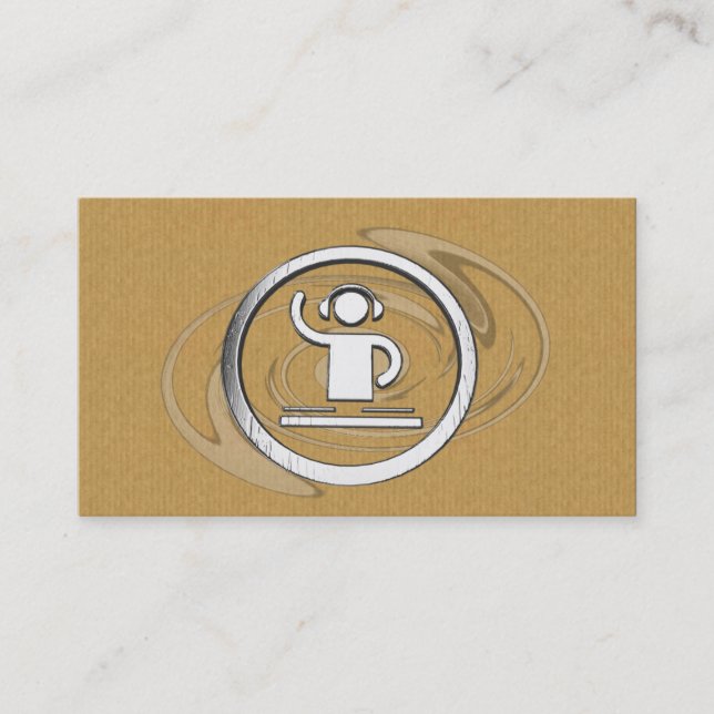 En kall visitkort för logotyp för pappsilverDJ (Framsida)