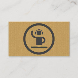 En kall visitkort för pappDJ-symbol