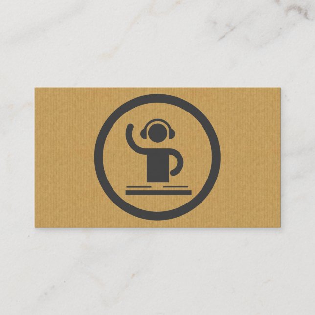 En kall visitkort för pappDJ-symbol (Framsida)