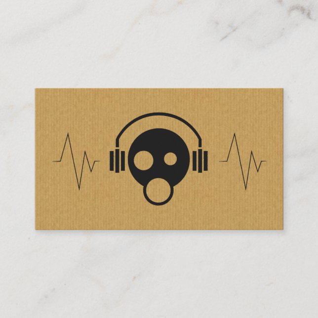 En kall visitkort för pappDJ-symbol (Framsida)