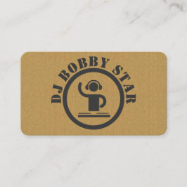 En kall visitkort för symbol för papprundaDJ