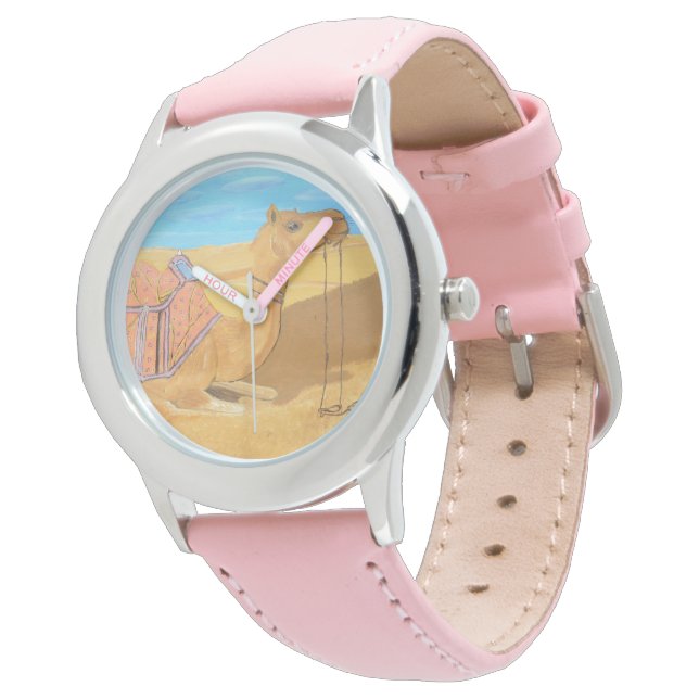 En kamel barnklocka armbandsur (Vinklad)