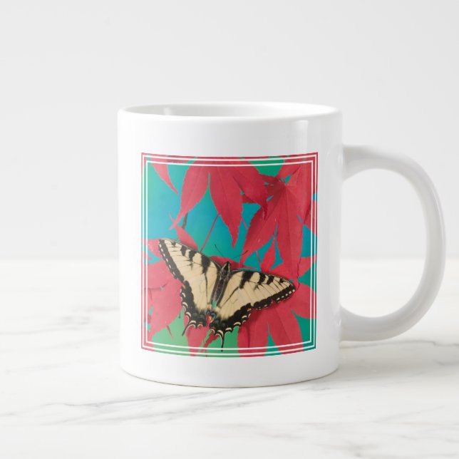 En kanadensisk tiger swallowtail fjäril jumbo mugg (Höger)