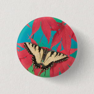 En kanadensisk tiger swallowtail fjäril knapp