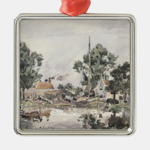 En kanal i The Hague, 1868 Julgransprydnad Metall