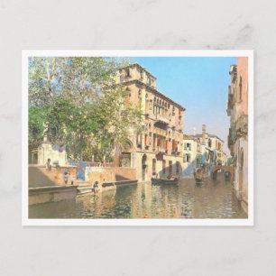 En kanal i Venedig, Martin Rico y Ortega-målning Vykort