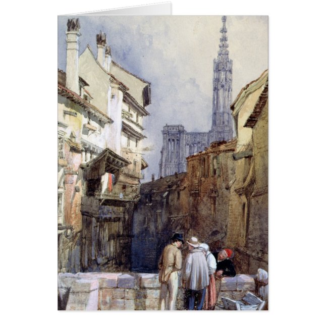 En kanal på Strasbourg Hälsningskort (Framsidan)