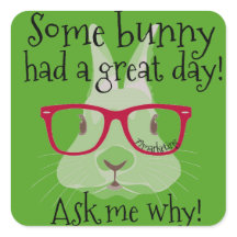 En kanin hade en underbar dag student-klistermärke