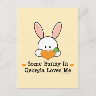 En kanin i Georgia Kärlek Me Postcard Vykort