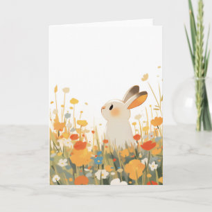 En kanin vild blomsteräng kort