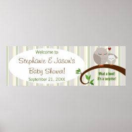 En käpp av en babyskåda, brun Uggla-banderoll Poster