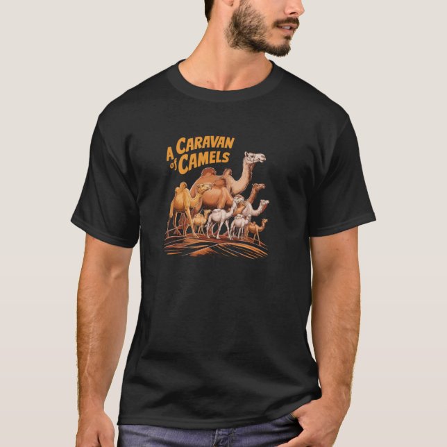 En karavan med kamelgrupp t shirt (Framsida)