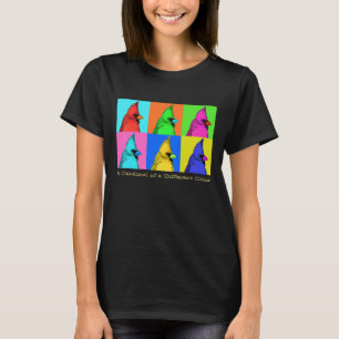 En kardinal av olika färgkvinna T-tröja Tee Shirt