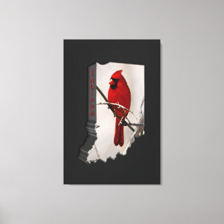 En kardinal inuti formen Indiana Canvastryck