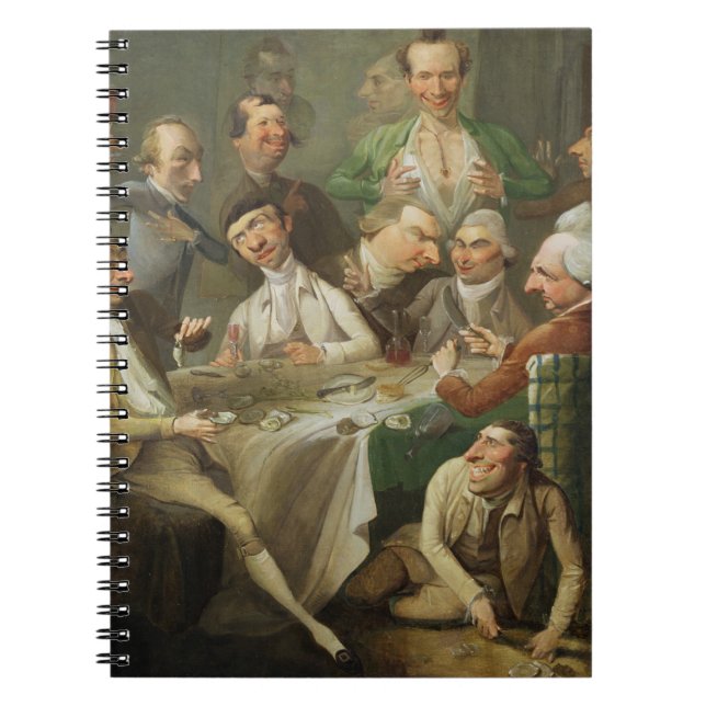 En karikatyrgrupp, c.1776 (olja på kanfas) anteckningsbok (Framsidan)