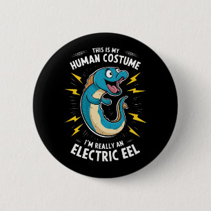 En karikatyrisk elektrisk blå ål knapp