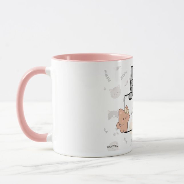En kärlek du jamar och Kitty-mugg till din älskade Mugg (Vänster)
