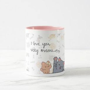 En kärlek du jamar och Kitty-mugg till din älskade Mugg