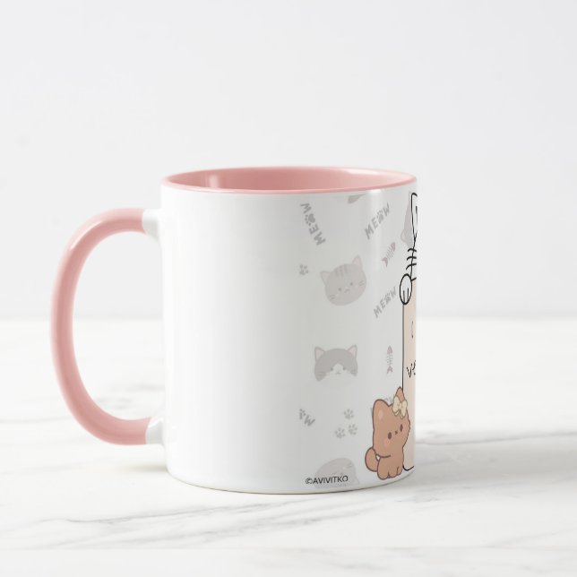 En kärlek du jamar och Kitty-mugg till din älskade Mugg (Vänster)