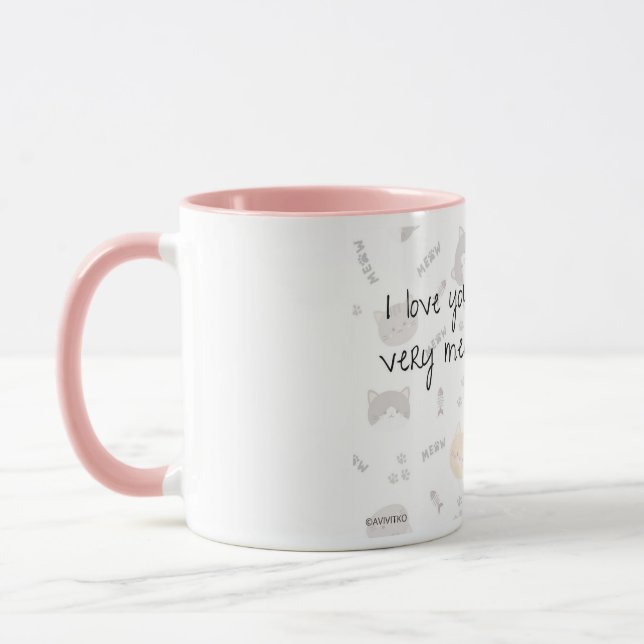 En kärlek du jamar och Kitty-mugg till din älskade Mugg (Vänster)