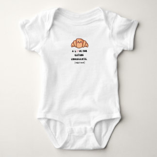 En kärlek för att äta croissanter - Söt bakverk ba T Shirt