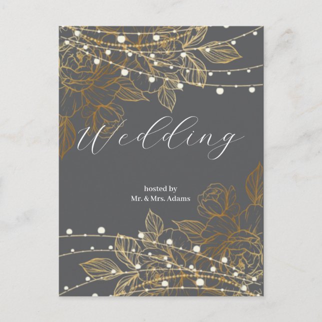 "En Kärlek-historia växer fram: Vårt Bröllop Vykort (Framsida)