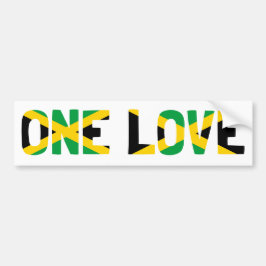 En Kärlek Jamaica Flagga Bumper Sticker Bildekal