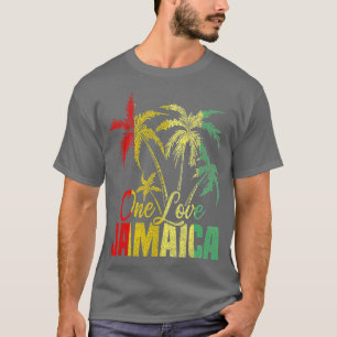 En Kärlek Jamaica Västindien Vacation Reggae T Shirt