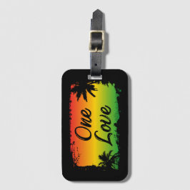 En Kärlek Jamaican Rastafari Tropical Handflatan T Bagagebricka