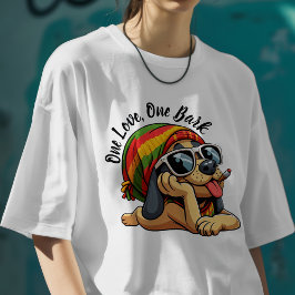 En Kärlek One Bark Rolig hund T Shirt