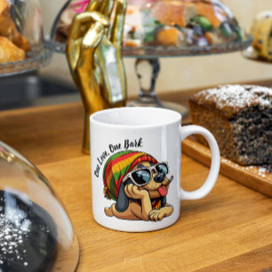 En Kärlek One Bark Rolig hund Två-Tonad Mugg