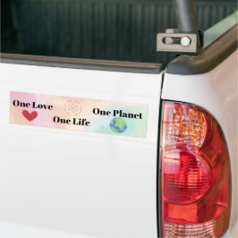 En Kärlek One Life One Planet Bumper Bildekal