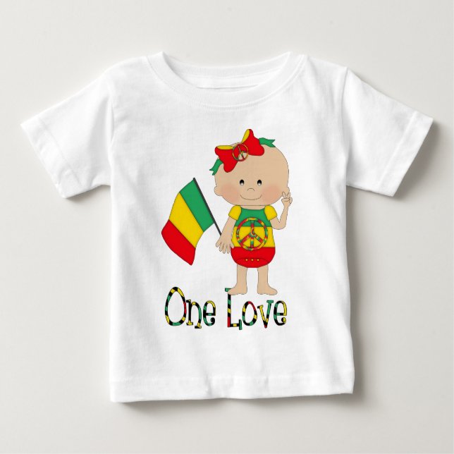 En Kärlek Rasta Baby 2 T Shirt (Framsida)