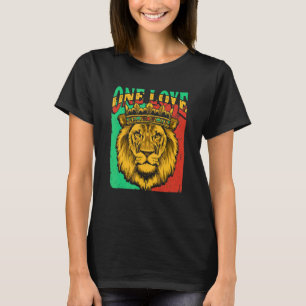 En kärlek Rasta Lejon Jamaicanska stolthet Reggae T Shirt