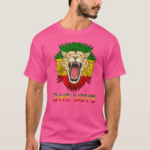 En Kärlek Rasta Reggae Lejon om Judah Hippie Rasta T Shirt