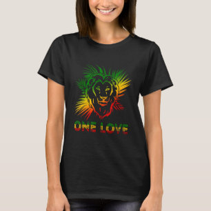 En Kärlek Rasta Reggae Lejon om Judah Jamaica Root T Shirt