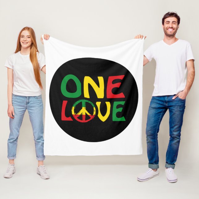 En Kärlek, Reggae-design Fleecefilt (På plats)