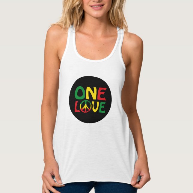 En Kärlek, Reggae-design Linne Med Racerback (Framsida)