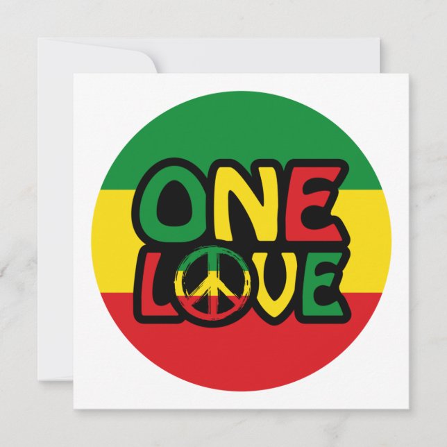 En Kärlek, Reggae-design med reggae färg (Framsida)