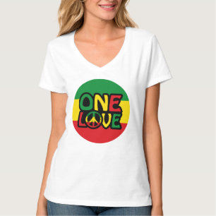 En Kärlek, Reggae-design med reggae färg T Shirt