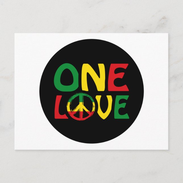 En Kärlek, Reggae-design Vykort (Framsida)