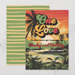 En Kärlek Reggae Jamaican Birthday Inbjudningar