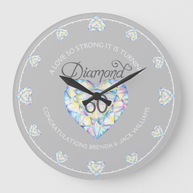En kärlek så stark diamant bröllop 60:e stor klocka (Framsida)
